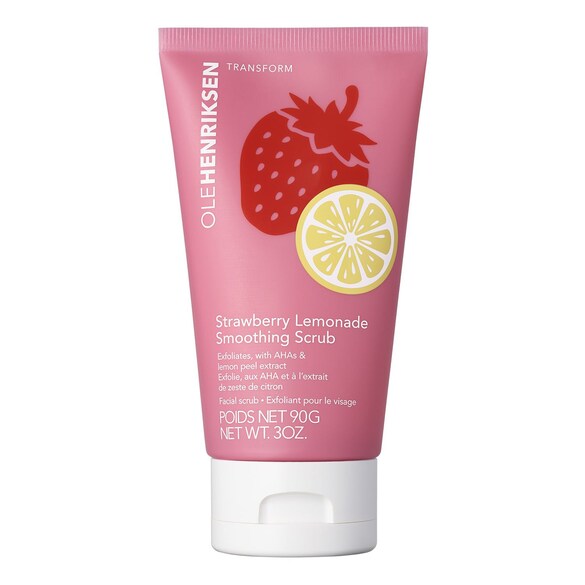Strawberry Smoothing Scrub - Återuppbyggande ansiktsskrubb med AHA, OLEHENRIKSEN