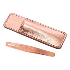 Mini Slant Tweezer & Case - Slant Mini Tweezer med fodral, Rose Gold, Tweezerman