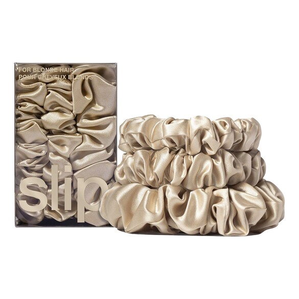 Back to Basics - Blonde Pure Silk Scrunchie Set, SLIP