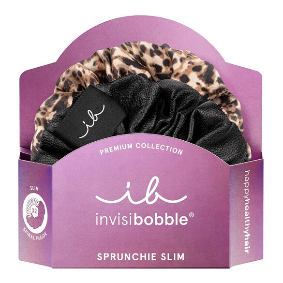 Sprunchie Slim Premium - Leo is the New Black Hair Scrunchies, INVISIBOBBLE