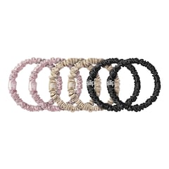 Silk Skinny Scrunchies - 6-pack, SLIP