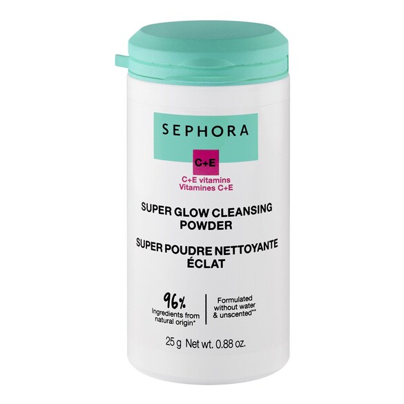 Super Glow Cleansing Powder - Vitamins C+E Face Cleanser, SEPHORA COLLECTION