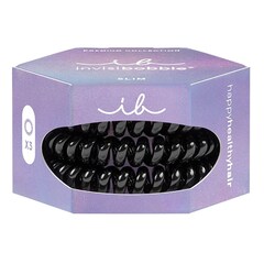 Slim Premium True Black Hair Scrunchies, INVISIBOBBLE
