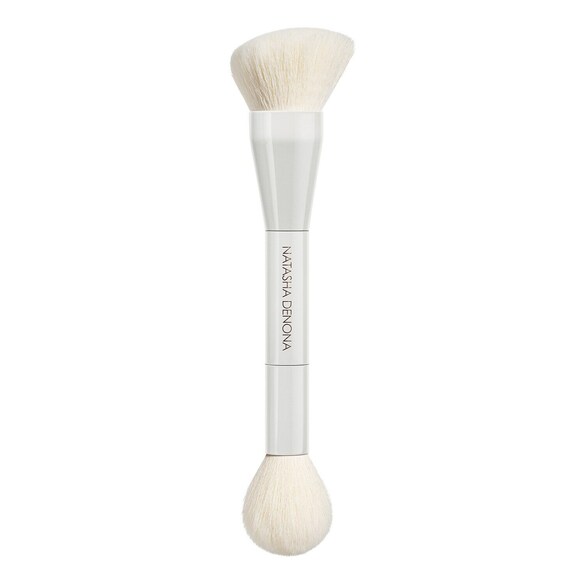 HY-GEN FACE BRUSH - Ansikts- och highlighterborste med två ändar., NATASHA DENONA
