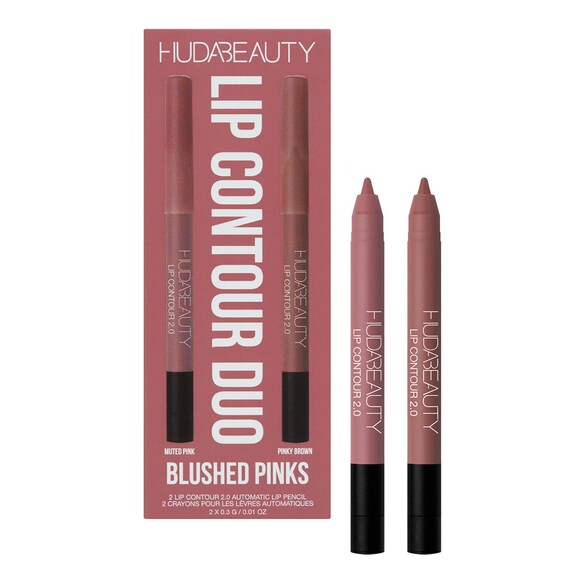 Lip Contour Mini Duo - Blushed Pinks - Läppennor, HUDA BEAUTY