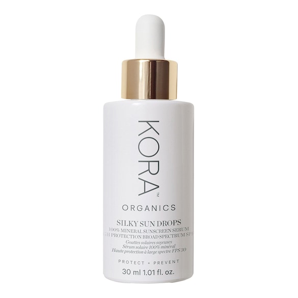 Silky Sun Drops 100% Mineral Sunscreen Serum- SPF 30 ansiktsserum, KORA ORGANICS