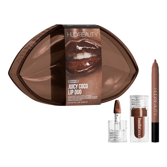 Juicy Coco Lip Duo Kit - Sminkset för läppar, HUDA BEAUTY