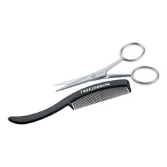 Moustache Scissors & Comb - Skäggsax & kam, Tweezerman