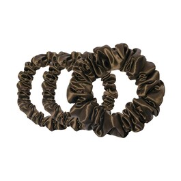 Back to Basics - Dark Brown Pure Silk Scrunchie Set