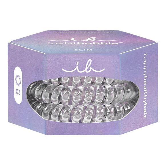Slim Premium  Crystal clear Hair Scrunchies, INVISIBOBBLE