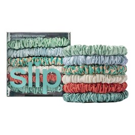 6 Pure Silk Skinny Scrunchies - Tunna hårsnoddar av rent skinny-siden image