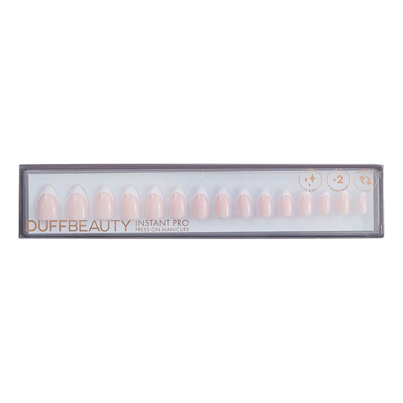 Classic French Medium Almond - Instant Pro Press-on Manicure, DUFFBEAUTY