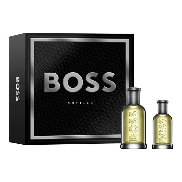 BOSS 2-st, för män. BOSS Bottled Eau de Toilette presentförpackning för högtiden, HUGO BOSS