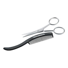Moustache Scissors & Comb - Skäggsax & kam, Tweezerman