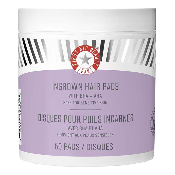 Ingrown Hair Pads - Komposterbara pads för inåtväxande hårstrån x 60, FIRST AID BEAUTY