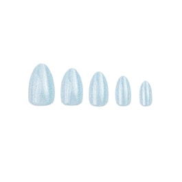 Glacier Blue, Medium Almond - Press-on naglar