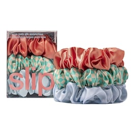 3 Pure Silk Large Scrunchies - Breda hårsnoddar av rent siden