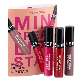 Mini Cream Lip Stain - Set med 3 sammetslena, kladdfria läppstift i miniformat image